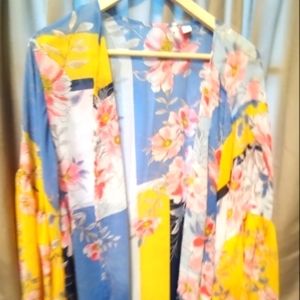1846 floral chiffon kimono cardigan.